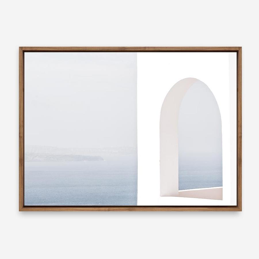 Shop Santorini Balcony II Photo Canvas Print a coastal themed photography framed stretched canvas print from The Print Emporium wall artwork collection - Buy Australian made prints for the home and your interior decor space, TPE-847-CA-35X46-NF