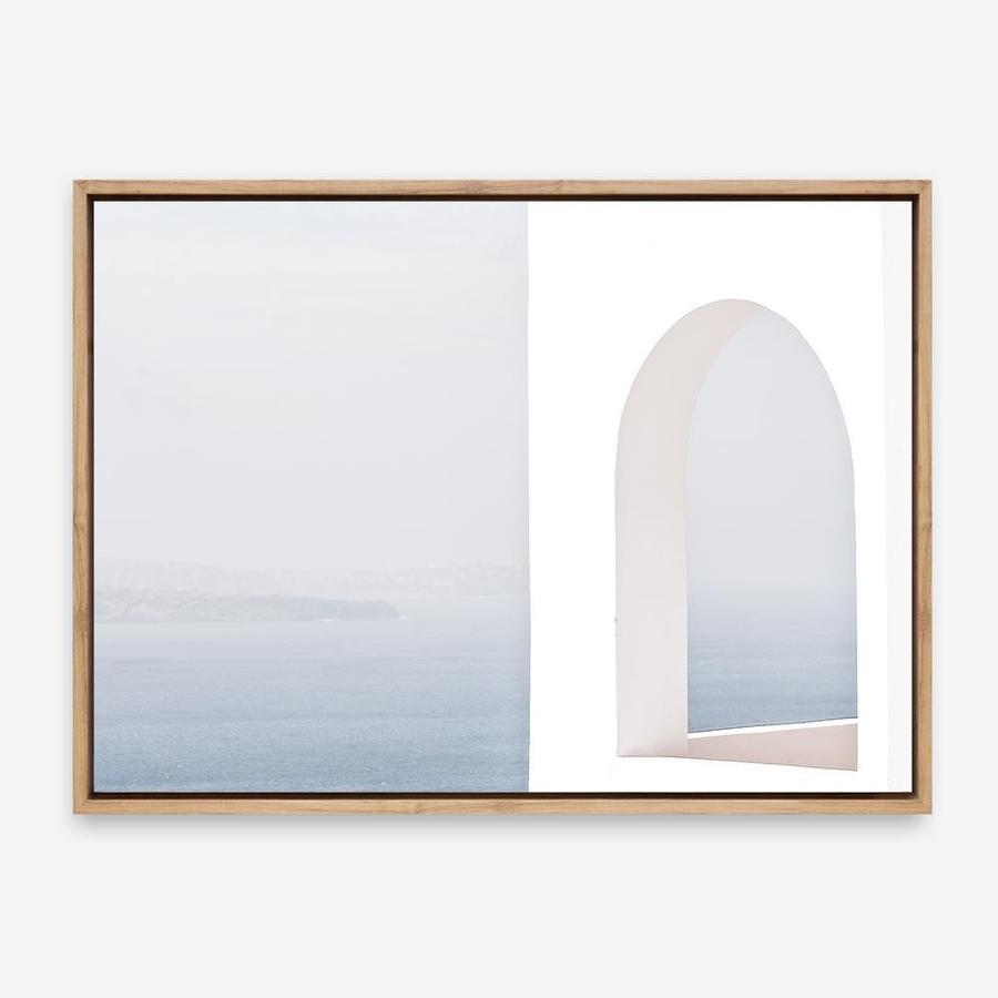 Shop Santorini Balcony II Photo Canvas Print a coastal themed photography framed stretched canvas print from The Print Emporium wall artwork collection - Buy Australian made prints for the home and your interior decor space, TPE-847-CA-35X46-NF
