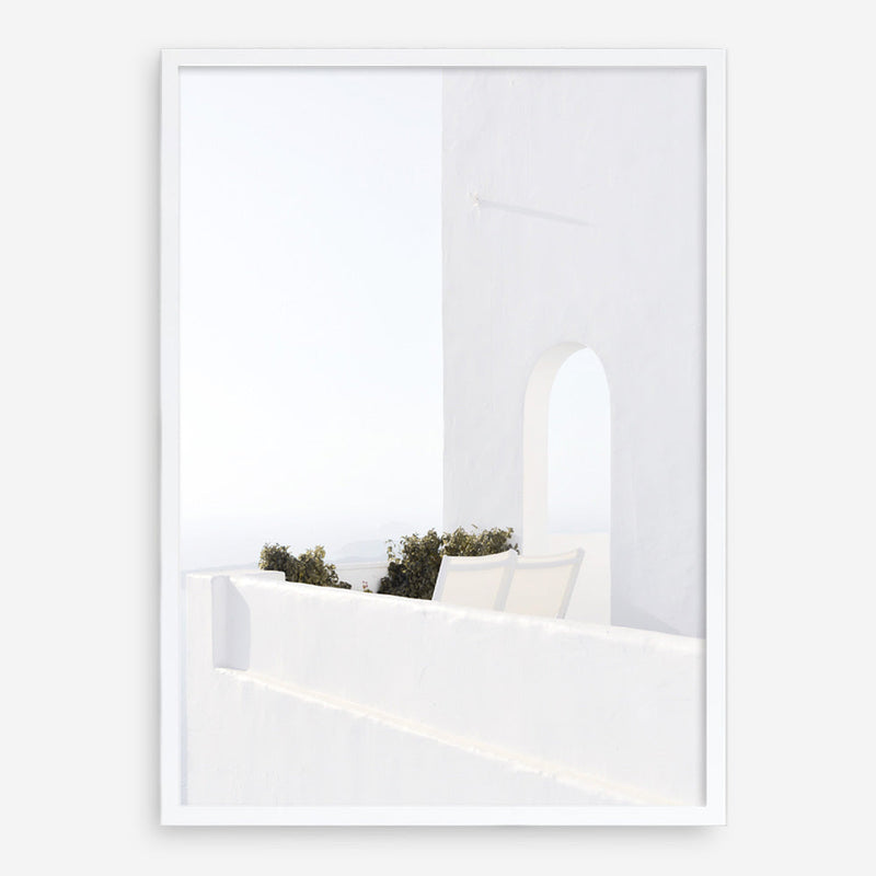 Shop Santorini Balcony Photo Art Print a coastal themed photography wall art print from The Print Emporium wall artwork collection - Buy Australian made fine art poster and framed prints for the home and your interior decor, TPE-1280-AP