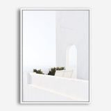 Shop Santorini Balcony Photo Canvas Print a coastal themed photography framed stretched canvas print from The Print Emporium wall artwork collection - Buy Australian made prints for the home and your interior decor space, TPE-1280-CA-35X46-NF