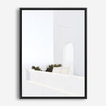 Shop Santorini Balcony Photo Canvas Print a coastal themed photography framed stretched canvas print from The Print Emporium wall artwork collection - Buy Australian made prints for the home and your interior decor space, TPE-1280-CA-35X46-NF