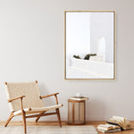 Shop Santorini Balcony Photo Canvas Print a coastal themed photography framed stretched canvas print from The Print Emporium wall artwork collection - Buy Australian made prints for the home and your interior decor space, TPE-1280-CA-35X46-NF