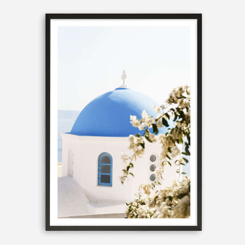 Shop Santorini Blossom Photo Art Print a coastal themed photography wall art print from The Print Emporium wall artwork collection - Buy Australian made fine art poster and framed prints for the home and your interior decor, TPE-1346-AP