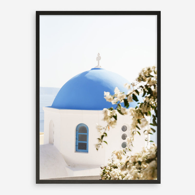 Shop Santorini Blossom Photo Art Print a coastal themed photography wall art print from The Print Emporium wall artwork collection - Buy Australian made fine art poster and framed prints for the home and your interior decor, TPE-1346-AP