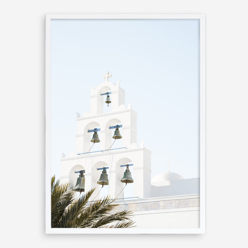 Shop Santorini Church Bells II Photo Art Print a photography wall art print from The Print Emporium wall artwork collection - Buy Australian made fine art poster and framed prints for the home and your interior decor room, TPE-1365-AP