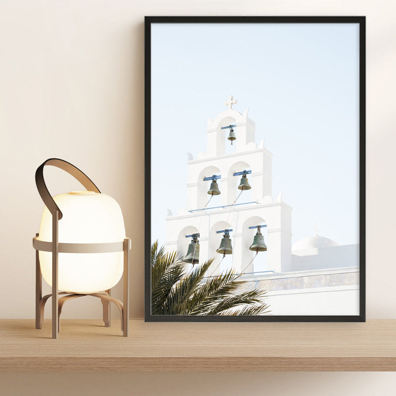 Santorini Church Bells II Photo Art Print