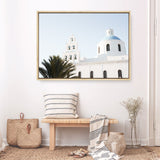 Shop Santorini Church Bells Photo Canvas Print a photography framed stretched canvas print from The Print Emporium wall artwork collection - Buy Australian made prints for the home and your interior decor space, TPE-1355-CA-35X46-NF