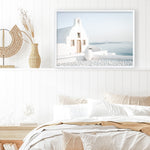 Shop Santorini Church Photo Art Print a coastal themed photography wall art print from The Print Emporium wall artwork collection - Buy Australian made fine art poster and framed prints for the home and your interior decor, TPE-1268-AP