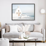 Shop Santorini Church Photo Art Print a coastal themed photography wall art print from The Print Emporium wall artwork collection - Buy Australian made fine art poster and framed prints for the home and your interior decor, TPE-1268-AP