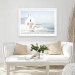 Shop Santorini Church Photo Art Print a coastal themed photography wall art print from The Print Emporium wall artwork collection - Buy Australian made fine art poster and framed prints for the home and your interior decor, TPE-1268-AP
