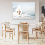 Shop Santorini Church Photo Canvas Print a coastal themed photography framed stretched canvas print from The Print Emporium wall artwork collection - Buy Australian made prints for the home and your interior decor space, TPE-1268-CA-35X46-NF
