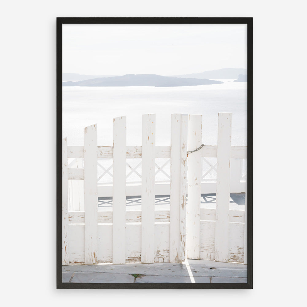 Shop Santorini Gate Photo Art Print a coastal themed photography wall art print from The Print Emporium wall artwork collection - Buy Australian made fine art poster and framed prints for the home and your interior decor, TPE-1333-AP