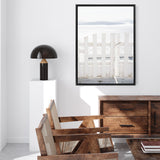 Shop Santorini Gate Photo Canvas Print a coastal themed photography framed stretched canvas print from The Print Emporium wall artwork collection - Buy Australian made prints for the home and your interior decor space, TPE-1333-CA-35X46-NF