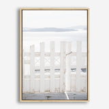 Shop Santorini Gate Photo Canvas Print a coastal themed photography framed stretched canvas print from The Print Emporium wall artwork collection - Buy Australian made prints for the home and your interior decor space, TPE-1333-CA-35X46-NF