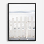 Shop Santorini Gate Photo Canvas Print a coastal themed photography framed stretched canvas print from The Print Emporium wall artwork collection - Buy Australian made prints for the home and your interior decor space, TPE-1333-CA-35X46-NF