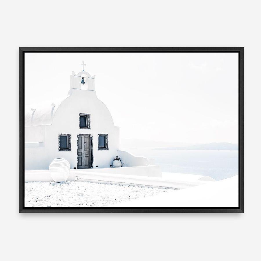 Shop Santorini I Photo Canvas Print a coastal themed photography framed stretched canvas print from The Print Emporium wall artwork collection - Buy Australian made prints for the home and your interior decor space, TPE-941-CA-35X46-NF