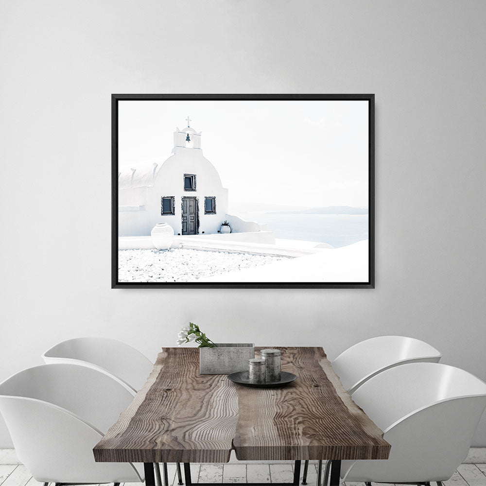 Shop Santorini I Photo Canvas Print a coastal themed photography framed stretched canvas print from The Print Emporium wall artwork collection - Buy Australian made prints for the home and your interior decor space, TPE-941-CA-35X46-NF