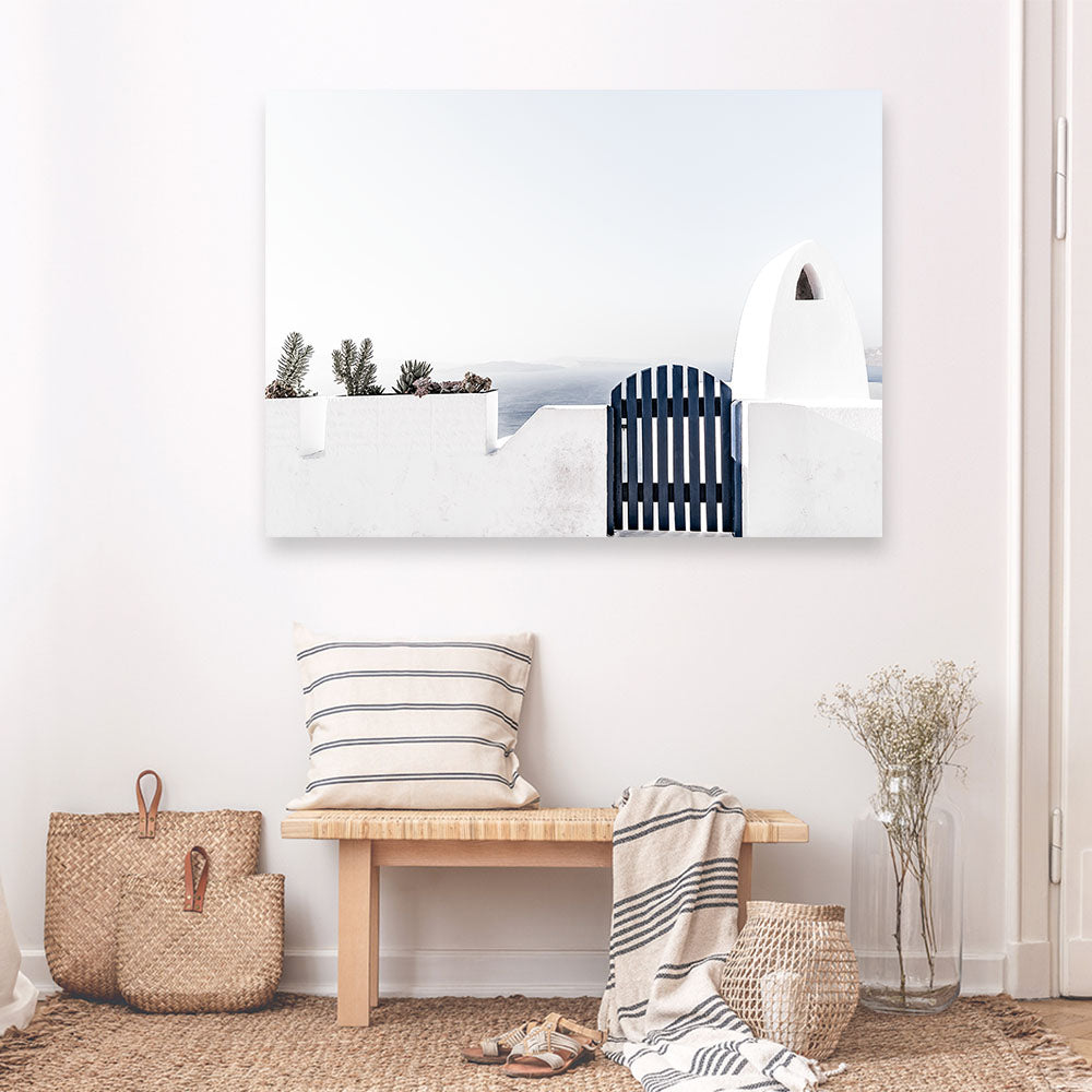Shop Santorini II Photo Canvas Print a coastal themed photography framed stretched canvas print from The Print Emporium wall artwork collection - Buy Australian made prints for the home and your interior decor space, TPE-944-CA-35X46-NF