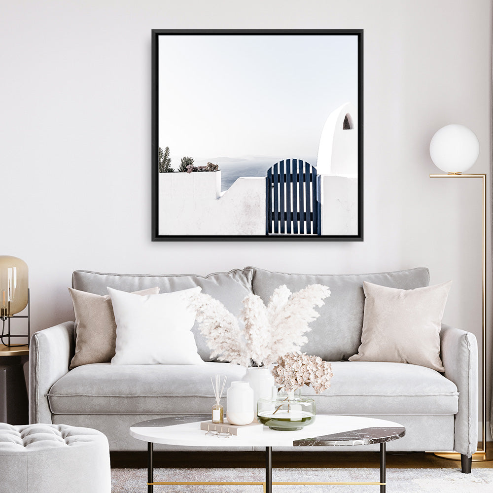 Shop Santorini II (Square) Photo Canvas a photography framed stretched canvas print from The Print Emporium wall artwork collection - Buy Australian made prints for the home and your interior decor space, TPE-748-CA-40X40-NF