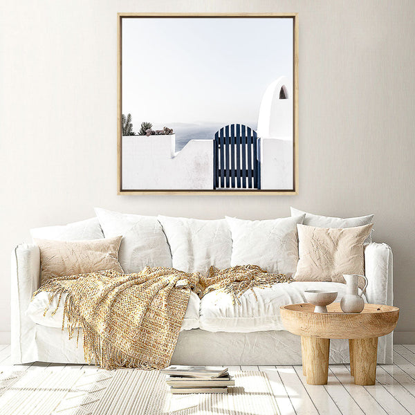 Shop Santorini II (Square) Photo Canvas a photography framed stretched canvas print from The Print Emporium wall artwork collection - Buy Australian made prints for the home and your interior decor space, TPE-748-CA-40X40-NF