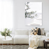 Shop Santorini Olive Branch Photo Canvas Print a coastal themed photography framed stretched canvas print from The Print Emporium wall artwork collection - Buy Australian made prints for the home and your interior decor space, TPE-1279-CA-35X46-NF