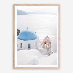 Shop Santorini Panorama I Photo Art Print a coastal themed photography wall art print from The Print Emporium wall artwork collection - Buy Australian made fine art poster and framed prints for the home and your interior decor, TPE-1319-AP