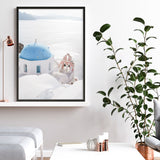Shop Santorini Panorama I Photo Art Print a coastal themed photography wall art print from The Print Emporium wall artwork collection - Buy Australian made fine art poster and framed prints for the home and your interior decor, TPE-1319-AP