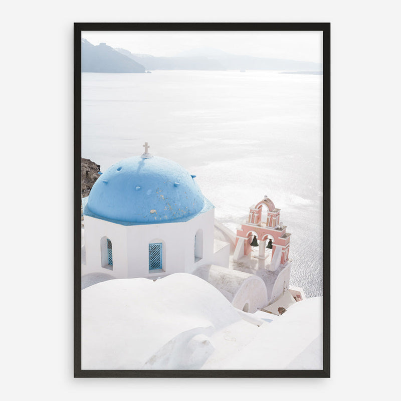 Shop Santorini Panorama I Photo Art Print a coastal themed photography wall art print from The Print Emporium wall artwork collection - Buy Australian made fine art poster and framed prints for the home and your interior decor, TPE-1319-AP