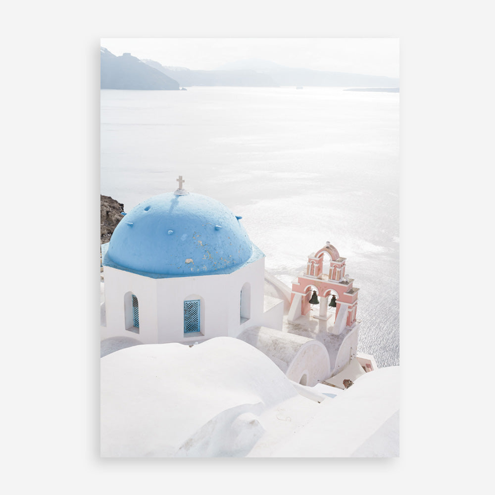 Shop Santorini Panorama I Photo Art Print a coastal themed photography wall art print from The Print Emporium wall artwork collection - Buy Australian made fine art poster and framed prints for the home and your interior decor, TPE-1319-AP