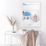 Shop Santorini Panorama I Photo Art Print a coastal themed photography wall art print from The Print Emporium wall artwork collection - Buy Australian made fine art poster and framed prints for the home and your interior decor, TPE-1319-AP