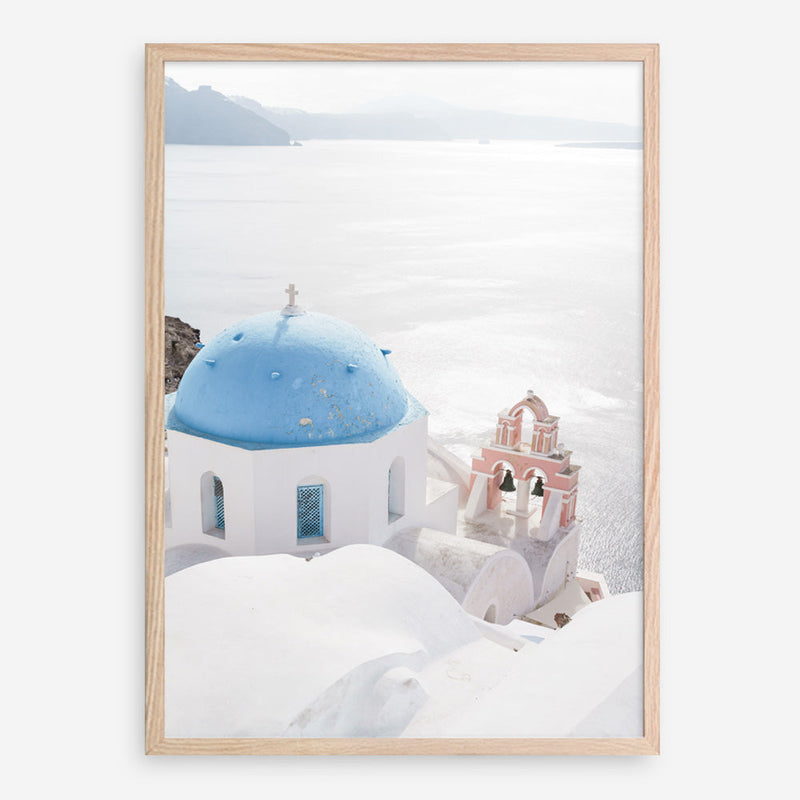 Shop Santorini Panorama I Photo Art Print a coastal themed photography wall art print from The Print Emporium wall artwork collection - Buy Australian made fine art poster and framed prints for the home and your interior decor, TPE-1319-AP