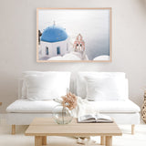 Shop Santorini Panorama II Photo Art Print a coastal themed photography wall art print from The Print Emporium wall artwork collection - Buy Australian made fine art poster and framed prints for the home and your interior decor, TPE-1320-AP