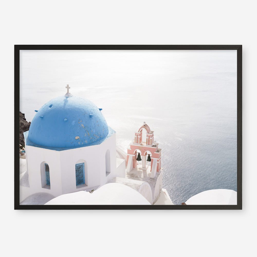 Shop Santorini Panorama II Photo Art Print a coastal themed photography wall art print from The Print Emporium wall artwork collection - Buy Australian made fine art poster and framed prints for the home and your interior decor, TPE-1320-AP
