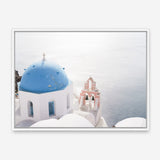Shop Santorini Panorama II Photo Canvas Print a coastal themed photography framed stretched canvas print from The Print Emporium wall artwork collection - Buy Australian made prints for the home and your interior decor space, TPE-1320-CA-35X46-NF