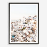Shop Santorini Skyline I Photo Art Print a coastal themed photography wall art print from The Print Emporium wall artwork collection - Buy Australian made fine art poster and framed prints for the home and your interior decor, TPE-1314-AP
