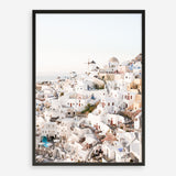 Shop Santorini Skyline I Photo Art Print a coastal themed photography wall art print from The Print Emporium wall artwork collection - Buy Australian made fine art poster and framed prints for the home and your interior decor, TPE-1314-AP
