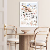 Shop Santorini Skyline II Photo Art Print a coastal themed photography wall art print from The Print Emporium wall artwork collection - Buy Australian made fine art poster and framed prints for the home and your interior decor, TPE-1315-AP