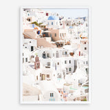 Shop Santorini Skyline II Photo Art Print a coastal themed photography wall art print from The Print Emporium wall artwork collection - Buy Australian made fine art poster and framed prints for the home and your interior decor, TPE-1315-AP