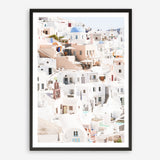 Shop Santorini Skyline II Photo Art Print a coastal themed photography wall art print from The Print Emporium wall artwork collection - Buy Australian made fine art poster and framed prints for the home and your interior decor, TPE-1315-AP