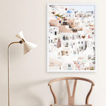 Shop Santorini Skyline II Photo Art Print a coastal themed photography wall art print from The Print Emporium wall artwork collection - Buy Australian made fine art poster and framed prints for the home and your interior decor, TPE-1315-AP
