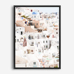 Shop Santorini Skyline II Photo Canvas Print a coastal themed photography framed stretched canvas print from The Print Emporium wall artwork collection - Buy Australian made prints for the home and your interior decor space, TPE-1315-CA-35X46-NF