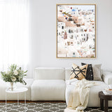 Shop Santorini Skyline II Photo Canvas Print a coastal themed photography framed stretched canvas print from The Print Emporium wall artwork collection - Buy Australian made prints for the home and your interior decor space, TPE-1315-CA-35X46-NF