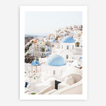 Shop Santorini Skyline III Photo Art Print a coastal themed photography wall art print from The Print Emporium wall artwork collection - Buy Australian made fine art poster and framed prints for the home and your interior decor, TPE-1316-AP