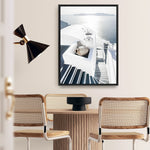 Shop Santorini Staircase Photo Canvas Print a coastal themed photography framed stretched canvas print from The Print Emporium wall artwork collection - Buy Australian made prints for the home and your interior decor space, TPE-1297-CA-35X46-NF