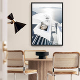 Shop Santorini Staircase Photo Canvas Print a coastal themed photography framed stretched canvas print from The Print Emporium wall artwork collection - Buy Australian made prints for the home and your interior decor space, TPE-1297-CA-35X46-NF