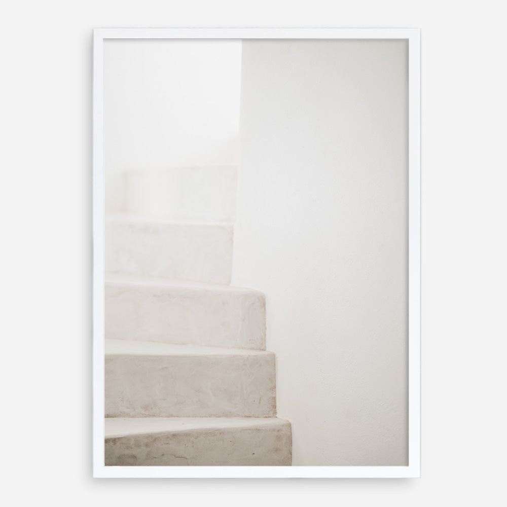 Shop Santorini Stairs Photo Art Print a coastal themed photography wall art print from The Print Emporium wall artwork collection - Buy Australian made fine art poster and framed prints for the home and your interior decor, TPE-1237-AP