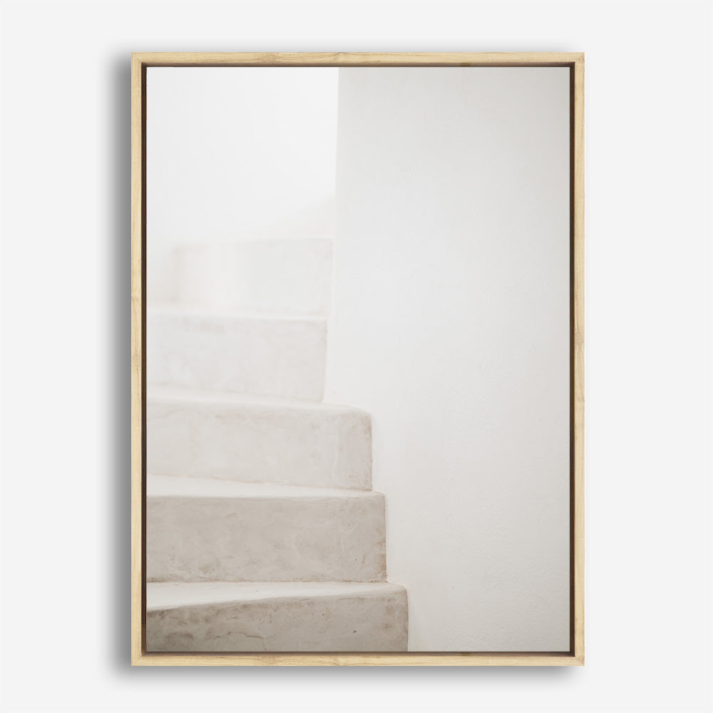 Shop Santorini Stairs Photo Canvas Print a coastal themed photography framed stretched canvas print from The Print Emporium wall artwork collection - Buy Australian made prints for the home and your interior decor space, TPE-1237-CA-35X46-NF