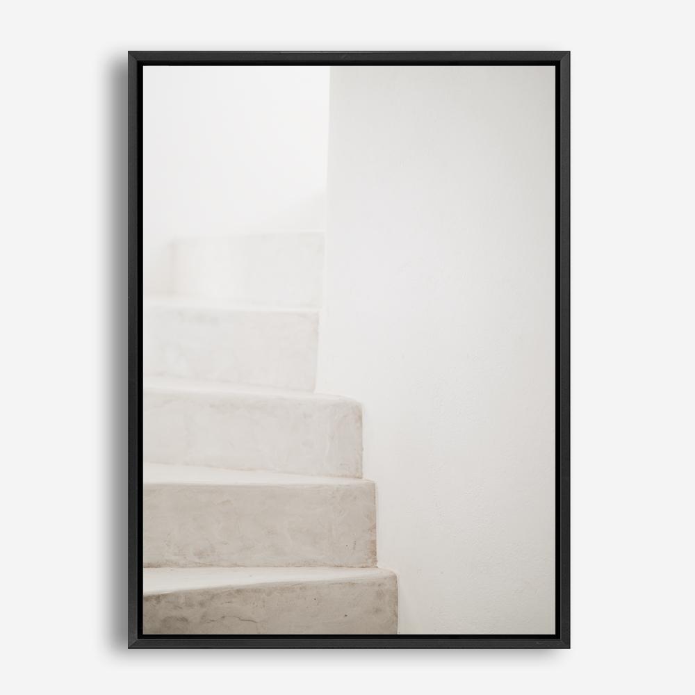 Shop Santorini Stairs Photo Canvas Print a coastal themed photography framed stretched canvas print from The Print Emporium wall artwork collection - Buy Australian made prints for the home and your interior decor space, TPE-1237-CA-35X46-NF