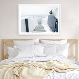 Shop Santorini Stairway Photo Art Print a coastal themed photography wall art print from The Print Emporium wall artwork collection - Buy Australian made fine art poster and framed prints for the home and your interior decor, TPE-1302-AP