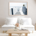 Shop Santorini Stairway Photo Art Print a coastal themed photography wall art print from The Print Emporium wall artwork collection - Buy Australian made fine art poster and framed prints for the home and your interior decor, TPE-1302-AP